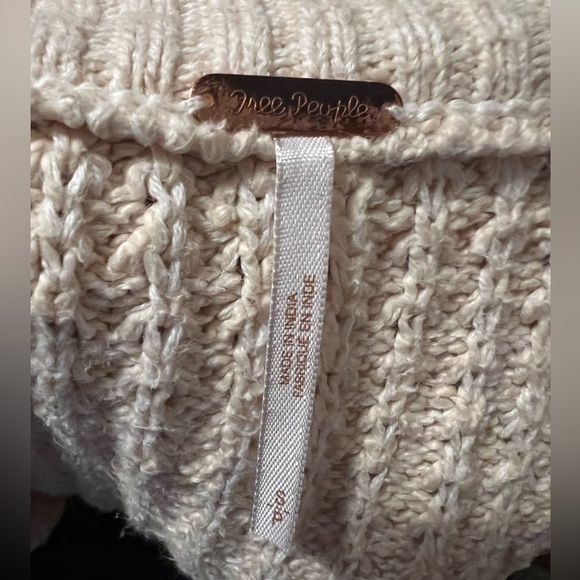 Free People Micah Cardi Ivory Combo Sz Small W/Toggle Buttons - Picture 6 of 6